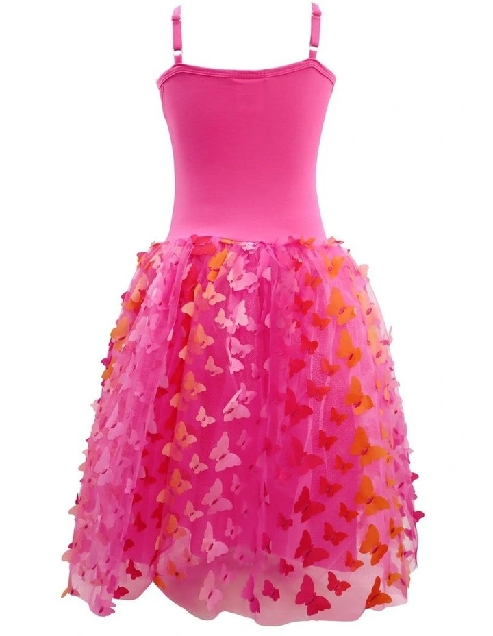 Butterfly Hot Pink & Gold Multi-layered Dress image 2