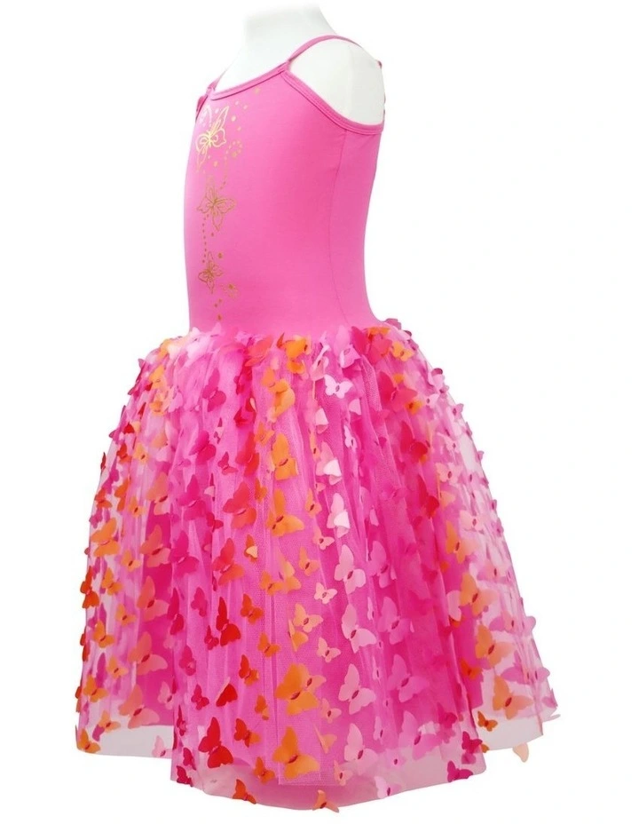 Butterfly Hot Pink & Gold Multi-layered Dress image 3