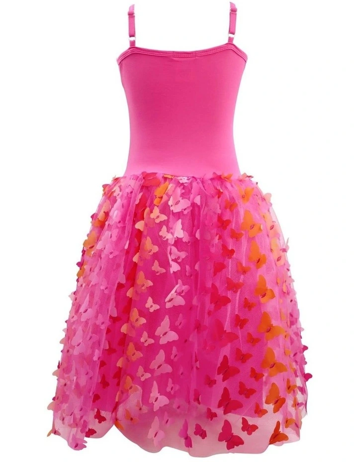 Butterfly Hot Pink & Gold Multi-layered Dress image 2