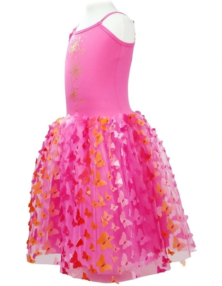 Butterfly Hot Pink & Gold Multi-layered Dress image 3