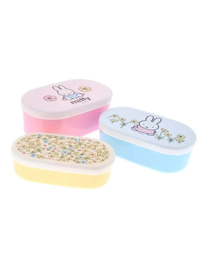 Miffy | Miffy Buttercup Storage Pots Set Of 3 | Lunchbox | 3 years image 1