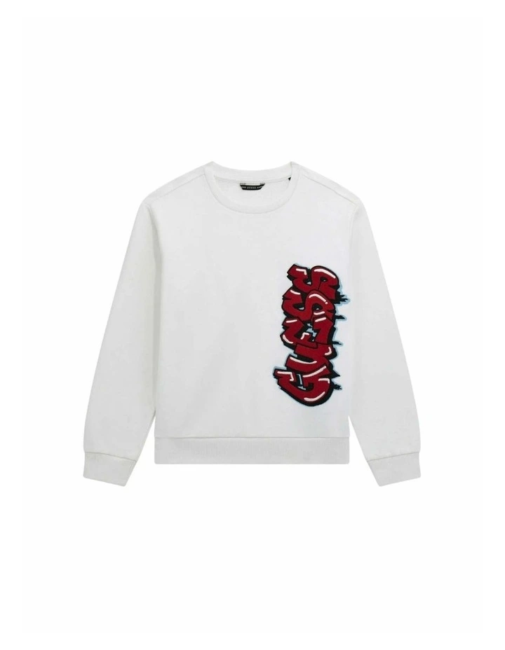 Long Sleeve Active Top in White image 1