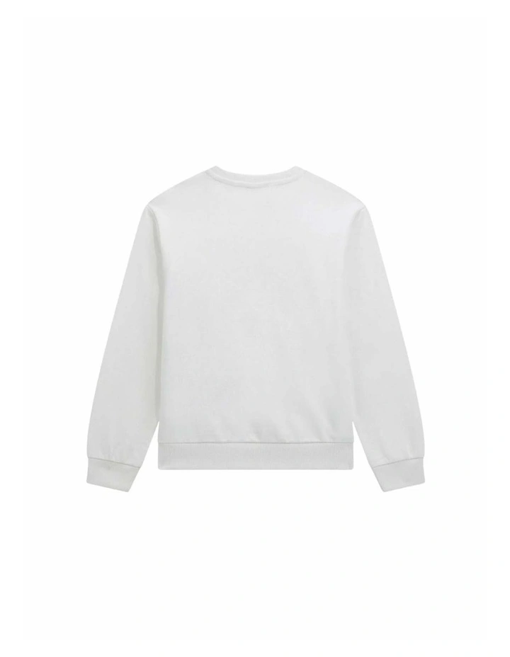 Long Sleeve Active Top in White image 2