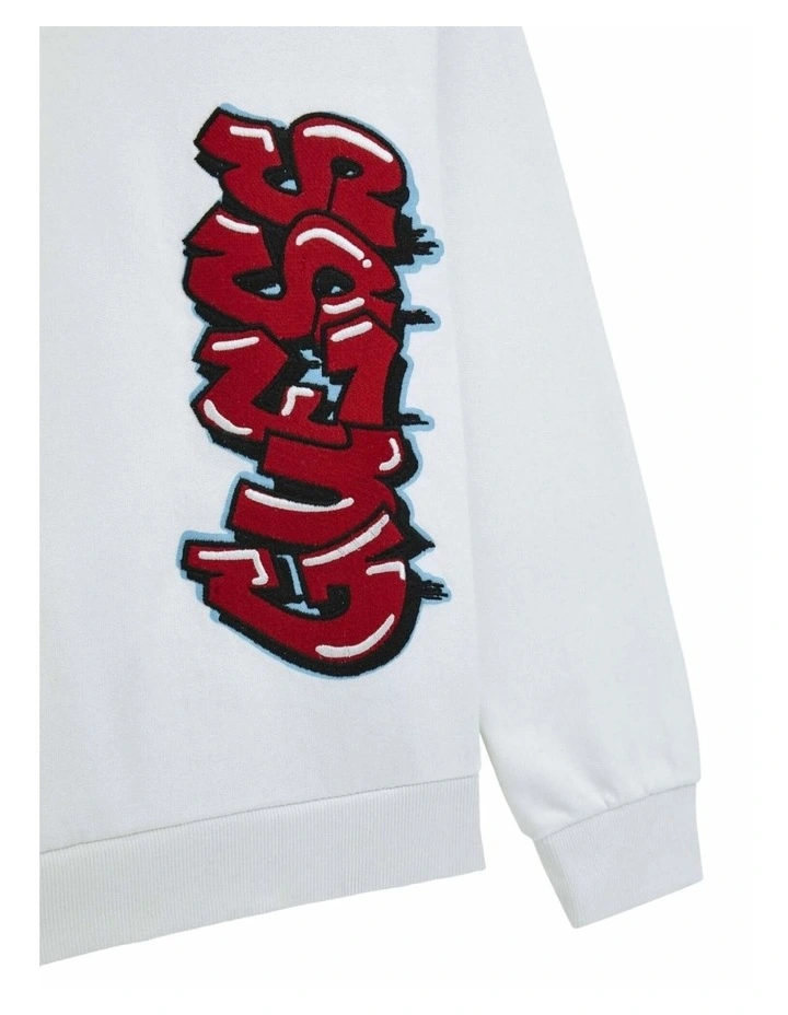 Long Sleeve Active Top in White image 3