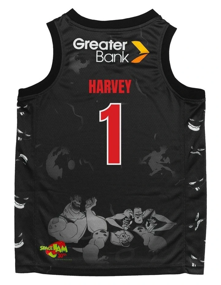 Illawarra Hawks 25/26 Youth Space Jam Jersey in Black image 4