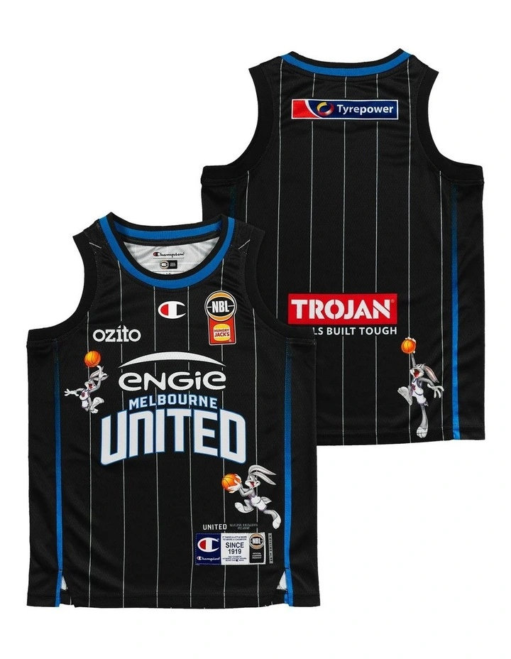 Melbourne United 25/26 Youth Space Jam Jersey Pack of 2 in Black image 1