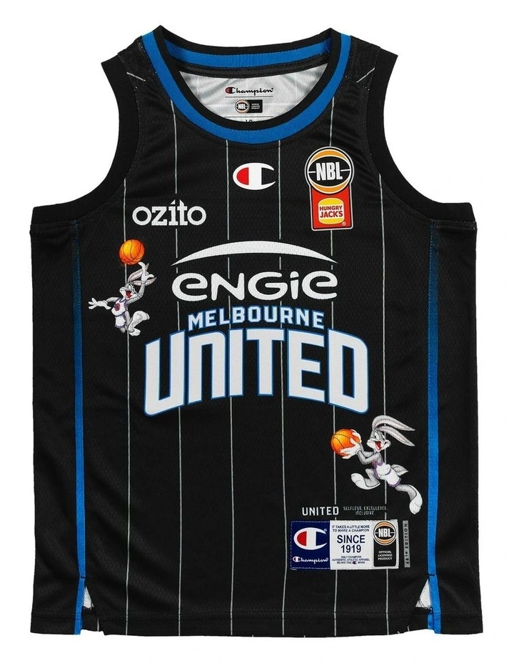 Melbourne United 25/26 Youth Space Jam Jersey Pack of 2 in Black image 3