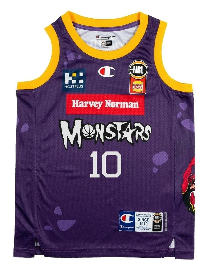 Sydney Kings 25/26 Youth Space Jam Xavier Cooks Jersey Pack of 2 in Purple image 3