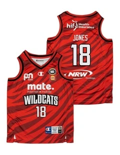 Perth Wildcats 25/26 Youth Primary Mason Jones Jersey Pack of 2 in Red