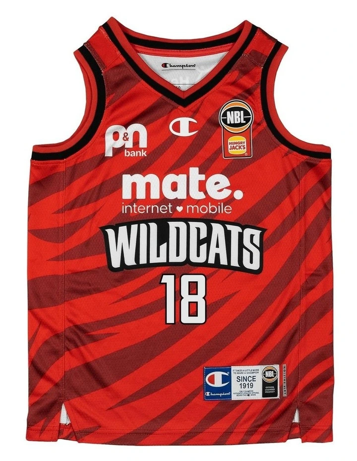 Perth Wildcats 25/26 Youth Primary Mason Jones Jersey Pack of 2 in Red image 3