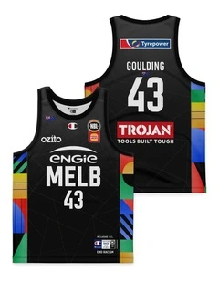 Chris Goulding Melbourne United 25/26 Youth Multicultural Jersey in Black