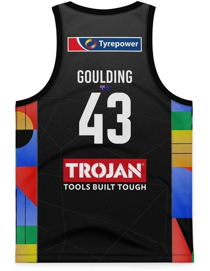 Chris Goulding Melbourne United 25/26 Youth Multicultural Jersey in Black image 3