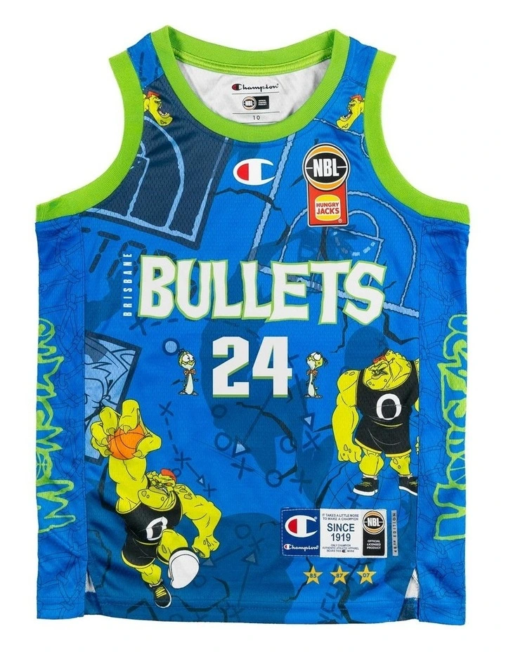 Brisbane Bullets 25/26 Youth Space Jam Jersey - Tyrell Harrison image 3