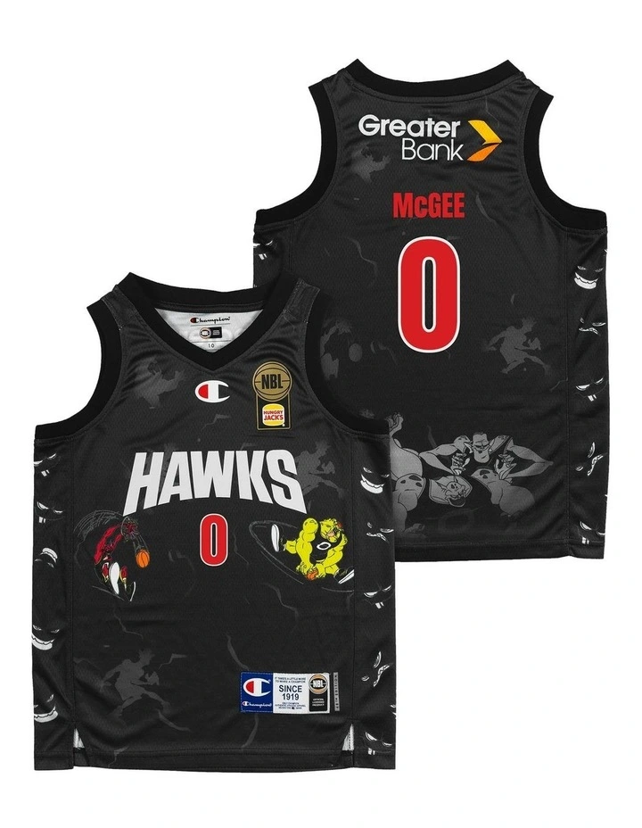 JaVale McGee Illawarra Hawks 25/26 Youth Space Jam Jersey in Black image 1