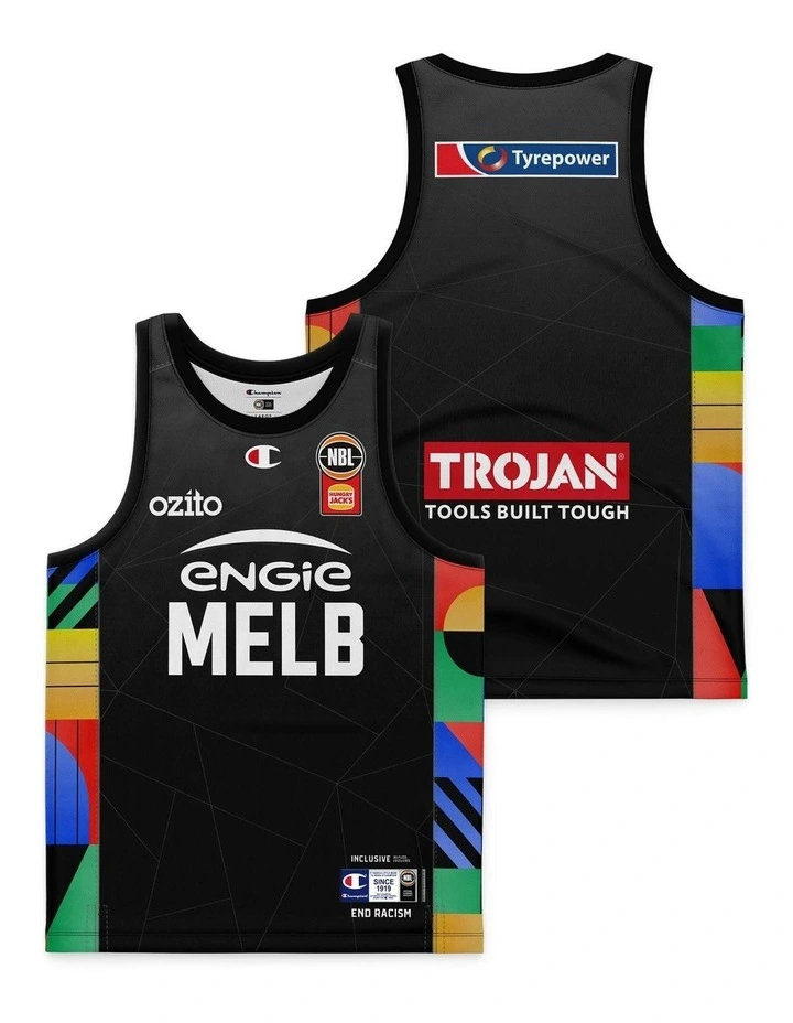 Melbourne United 25/26 Youth Multicultural Jersey in Black image 1