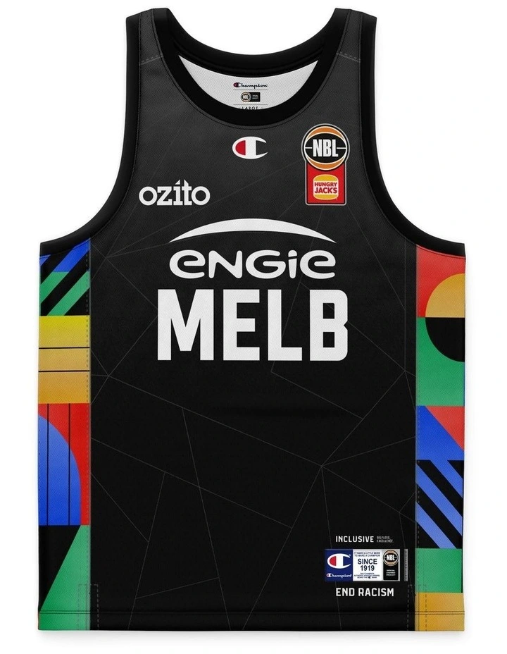 Melbourne United 25/26 Youth Multicultural Jersey in Black image 2