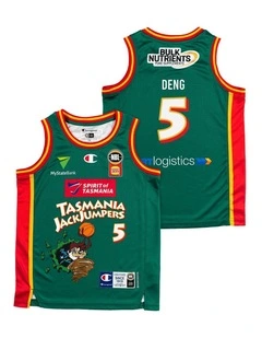 Majok Deng Tasmania JackJumpers 25/26 Youth Space Jam Jersey in Green