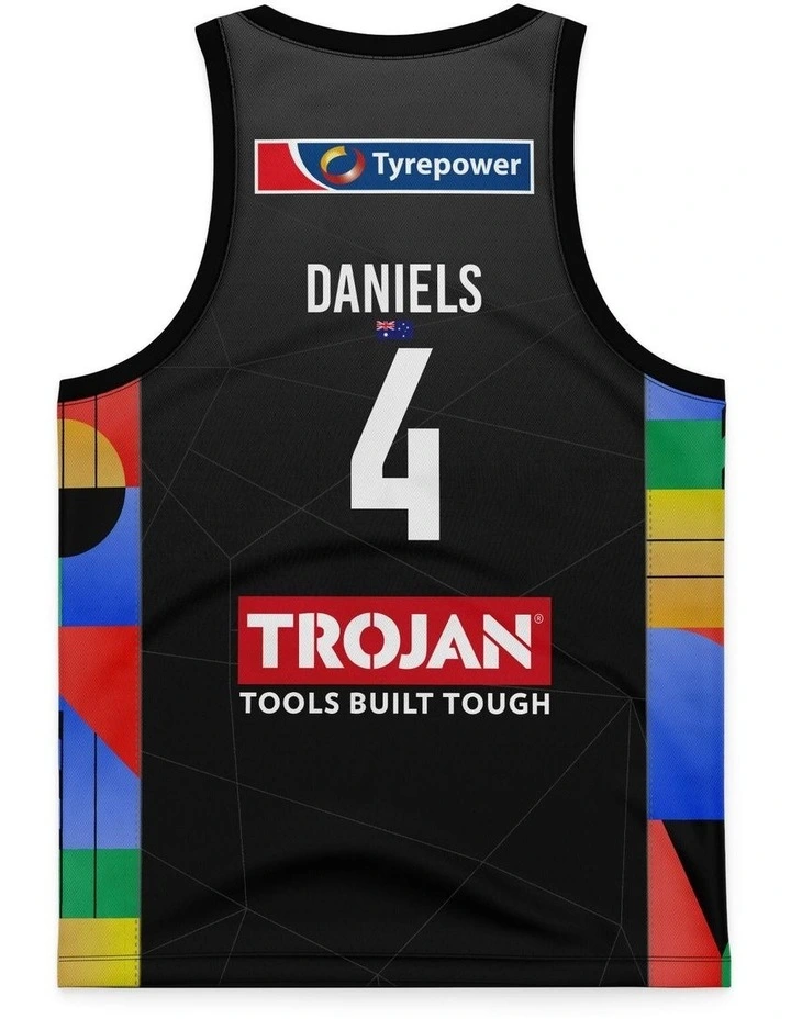 Dash Daniels Melbourne United 25/26 Youth Multicultural Jersey in Black image 3