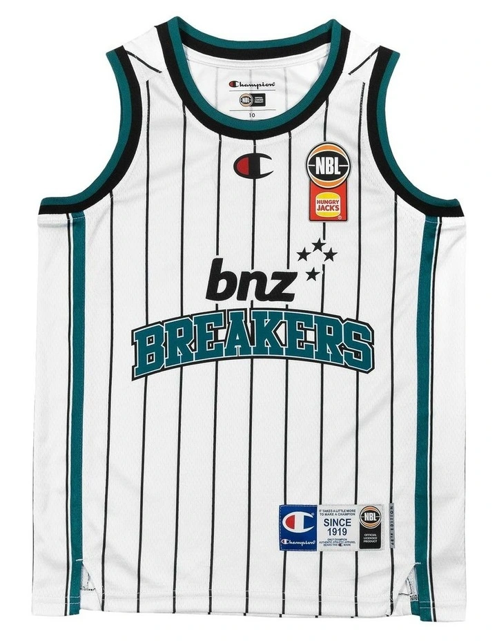 New Zealand Breakers 25/26 Youth HoopsFest Jersey in White image 3