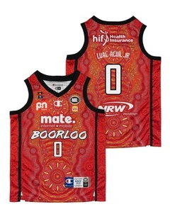 Jo Lual-Acuil Perth Wildcats 25/26 Youth Indigenous Jersey in Red