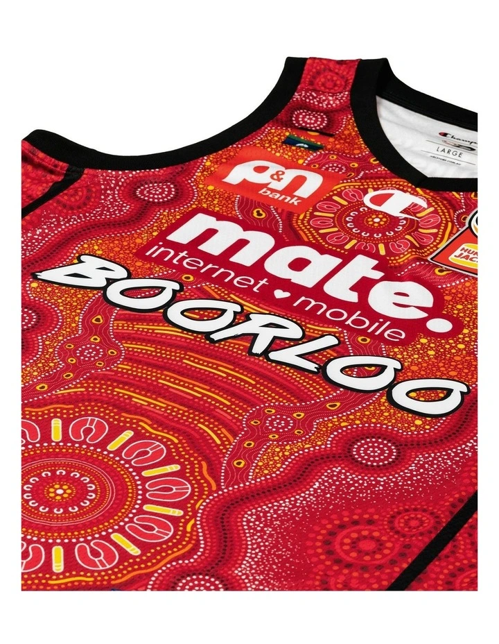 Jo Lual-Acuil Perth Wildcats 25/26 Youth Indigenous Jersey in Red image 2