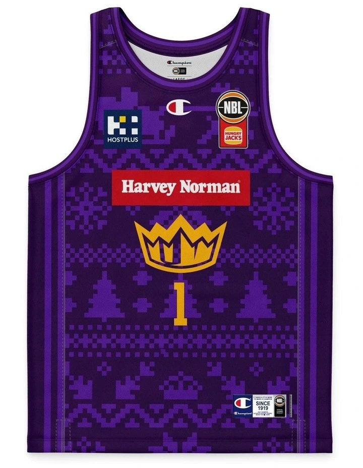 Kendric Davis Sydney Kings 25/26 Youth Christmas Jersey in Purple image 2