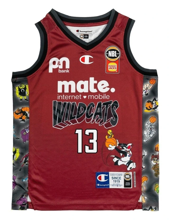 Perth Wildcats 25/26 Youth Space Jam Jersey - Noa Kouakou-Heugue image 3
