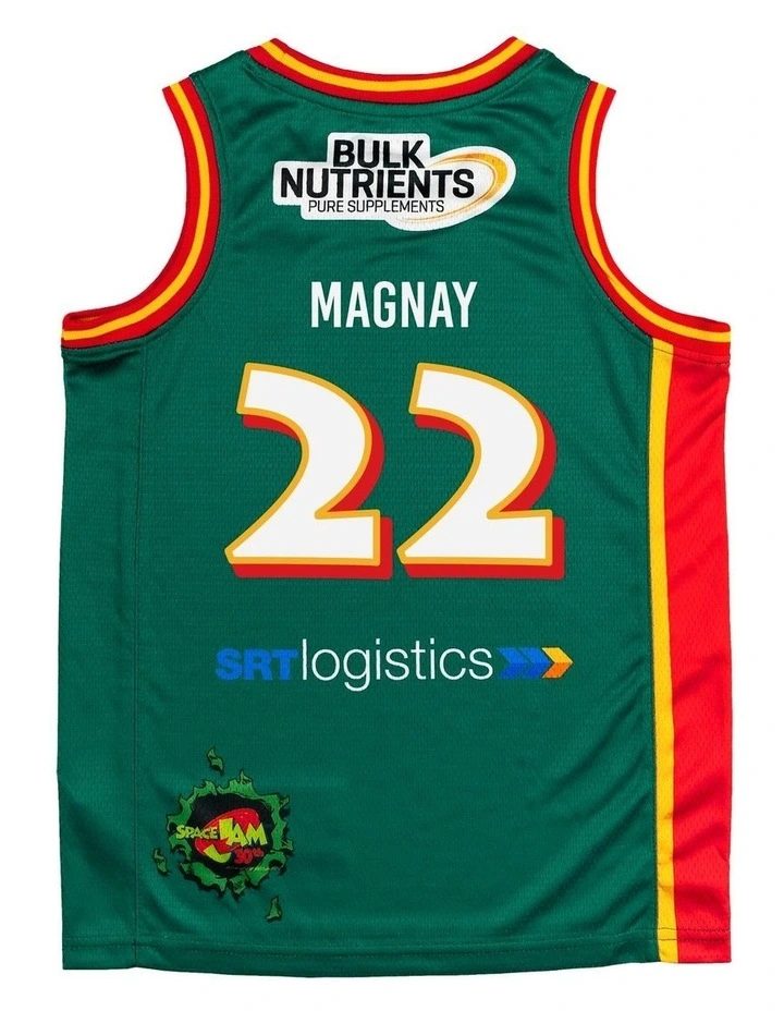 Will Magnay Tasmania JackJumpers 25/26 Youth Space Jam Jersey in Green image 4