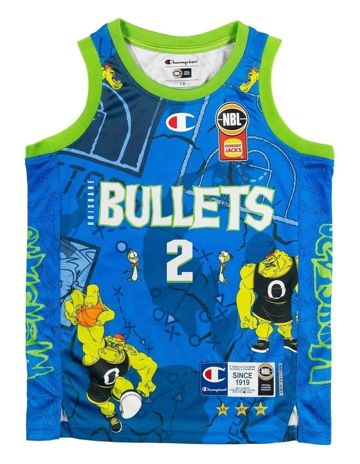 Brisbane Bullets 25/26 Youth Space Jam Jersey in Jaylen Adams image 3