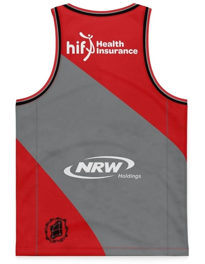 Perth Wildcats 25/26 Youth Retro Round Jersey in Red image 3