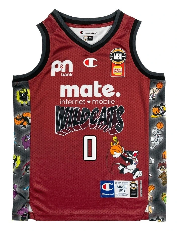 Perth Wildcats 25/26 Youth Space Jam Jersey in Jo Lual-Acuil Jr. image 3