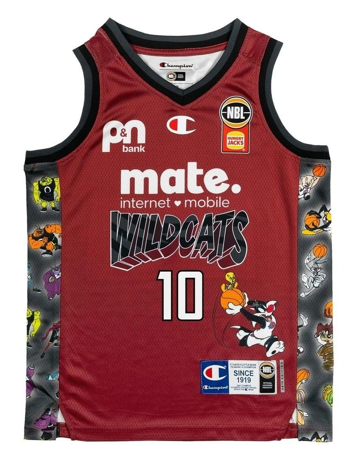 Perth Wildcats 25/26 Youth Space Jam Jersey in Ben Henshall image 3