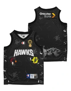 Illawarra Hawks 25/26 Youth Space Jam Jersey in Black