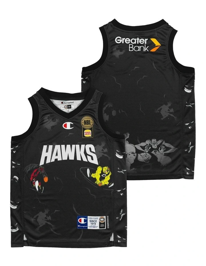Illawarra Hawks 25/26 Youth Space Jam Jersey in Black image 1