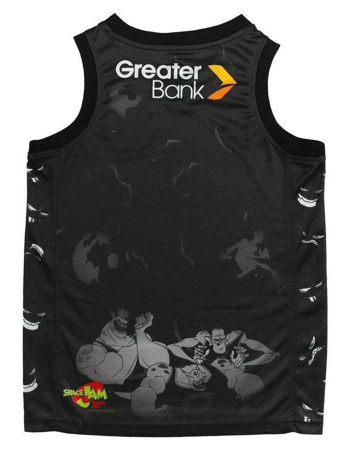Illawarra Hawks 25/26 Youth Space Jam Jersey in Black image 4