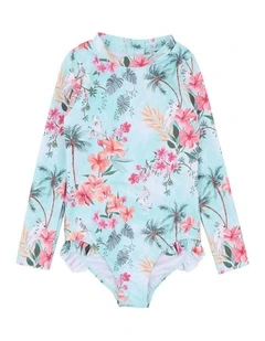 MILANA BLUE LS SUNSUIT