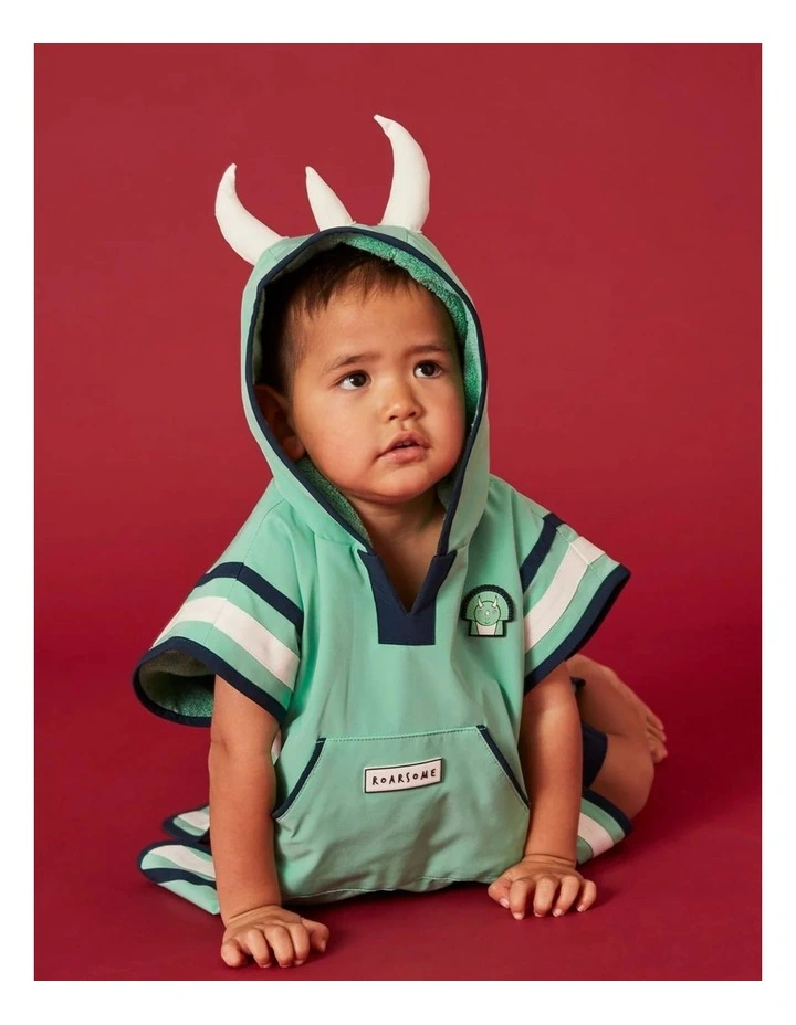 Spike The Dinosaur - Kids Poncho Towel image 3