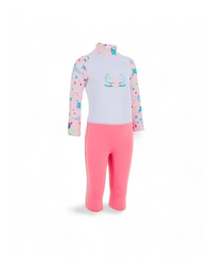 Kids Swimming Long Sleeve UV-Protection Suit Pink image 1
