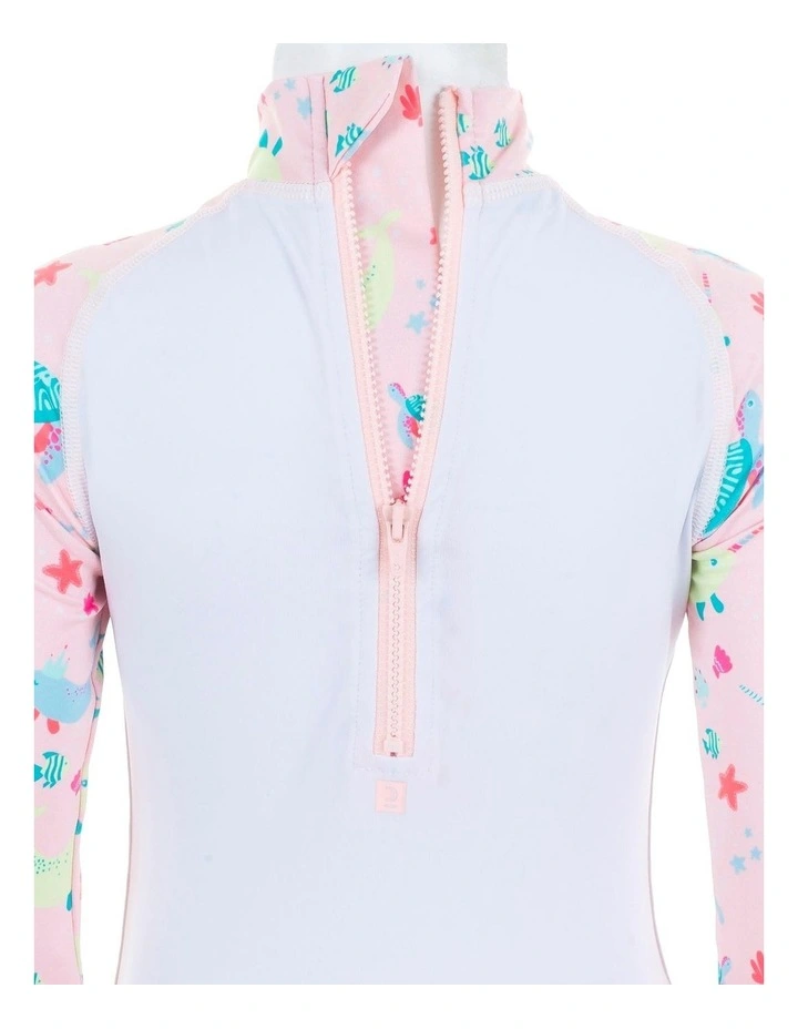Kids Swimming Long Sleeve UV-Protection Suit Pink image 5
