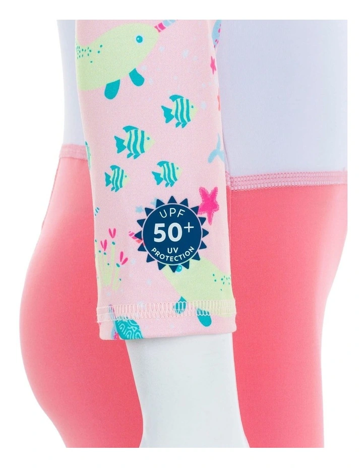 Kids Swimming Long Sleeve UV-Protection Suit Pink image 6