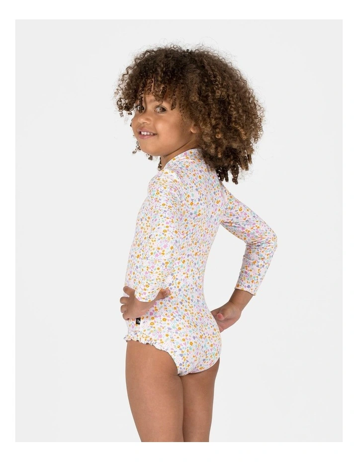 Baby / Girls' long sleeve UV-protection 1-piece swimsuit - Izia mimi pink image 4