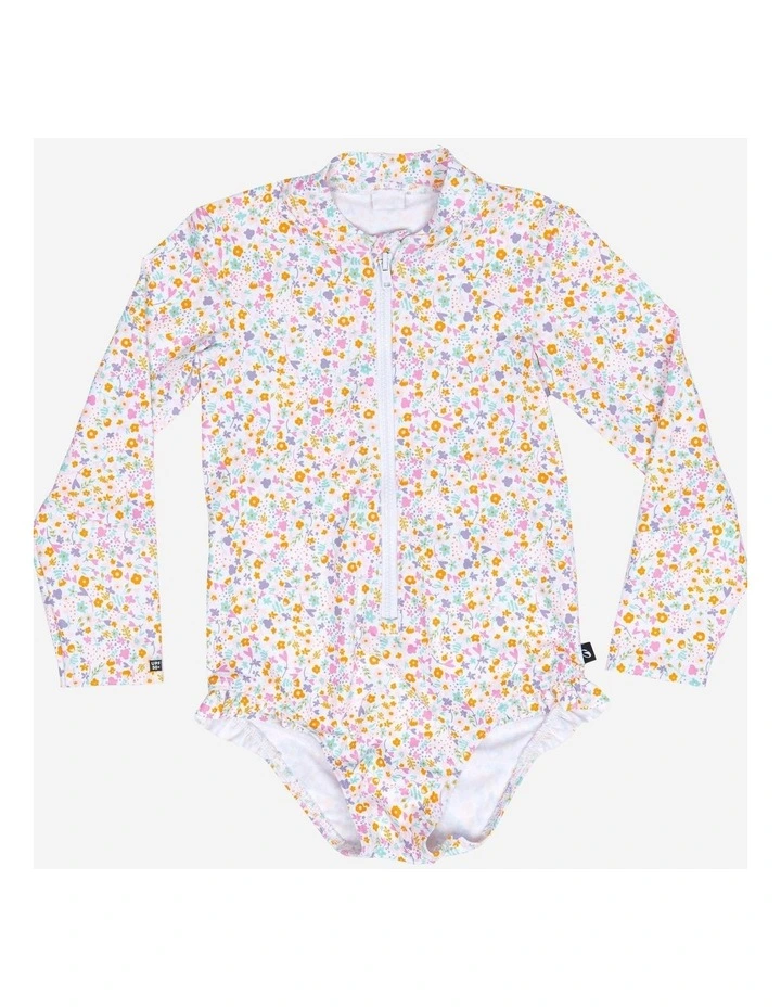 Baby / Girls' long sleeve UV-protection 1-piece swimsuit - Izia mimi pink image 2