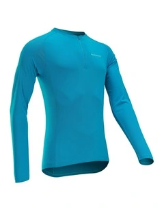 Anti-UV Long-Sleeved Cycling Jersey Essential in Blue