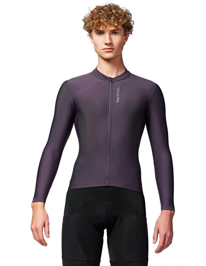 Mid-Season Long-Sleeved Road Racer Cycling Jersey in Purple image 1