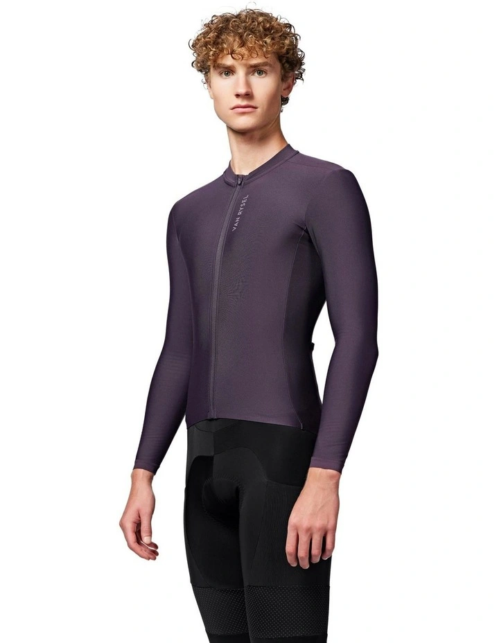 Mid-Season Long-Sleeved Road Racer Cycling Jersey in Purple image 3