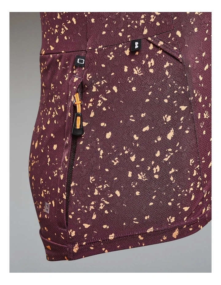 ST 500 Short-Sleeved Mountain Bike Jersey Top in Burgundy image 4
