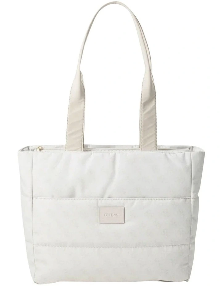 Puffy Diaper Bag in White Logo image 1