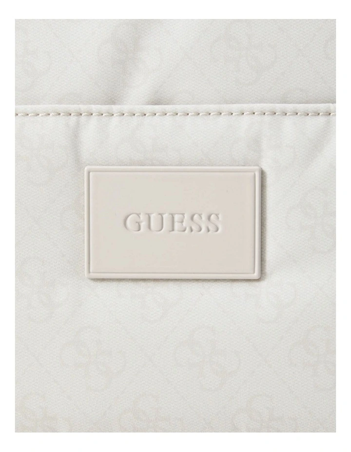 Puffy Diaper Bag in White Logo image 4