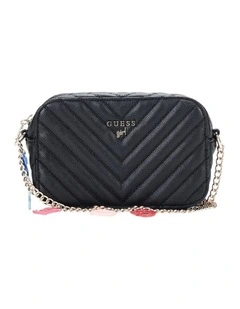 Quilted Camera Bag in Black