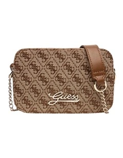 Jacquard Camera Bag in Beige Logo